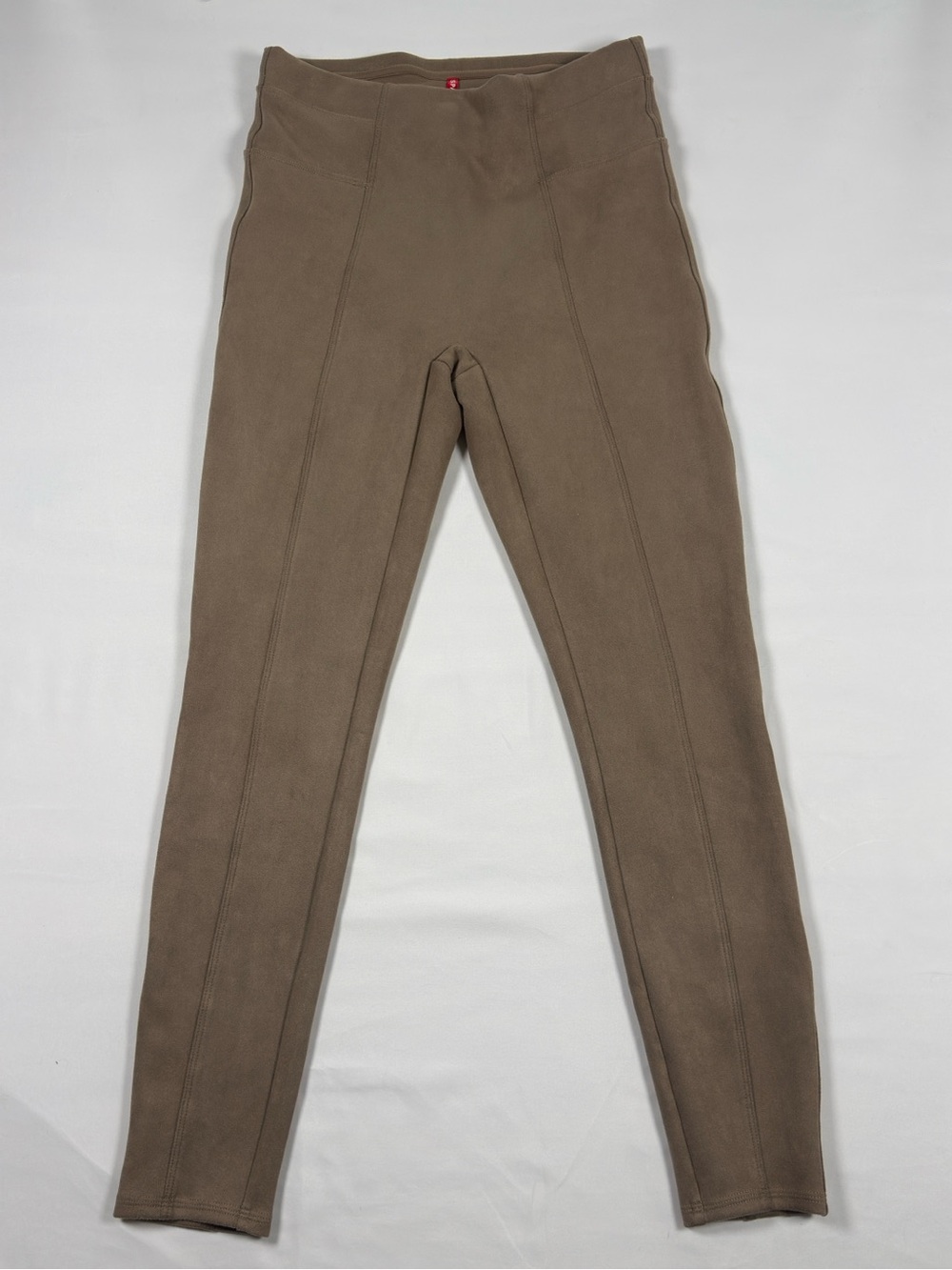 SPANX High-Waist Slim Leg Faux Suede Brown Leggings